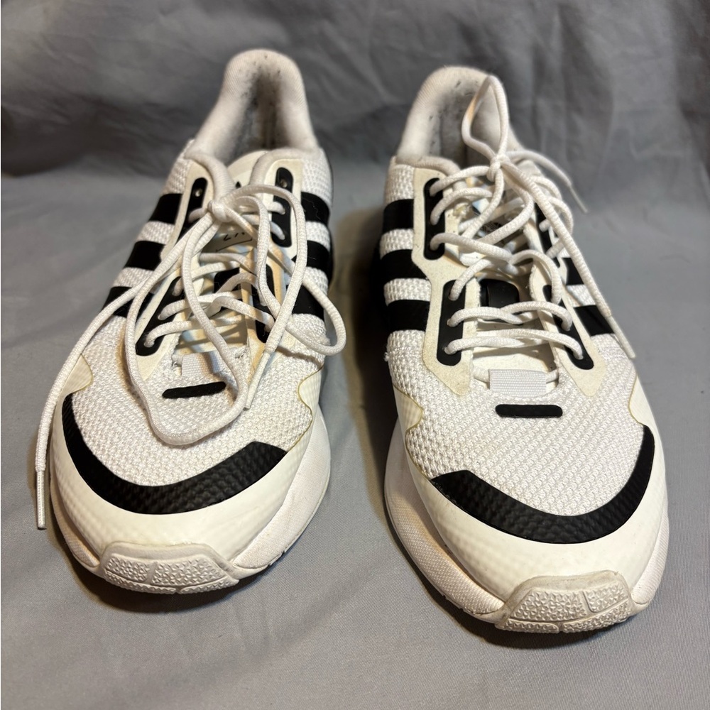 Adidas Men's Black and White Running Sneakers